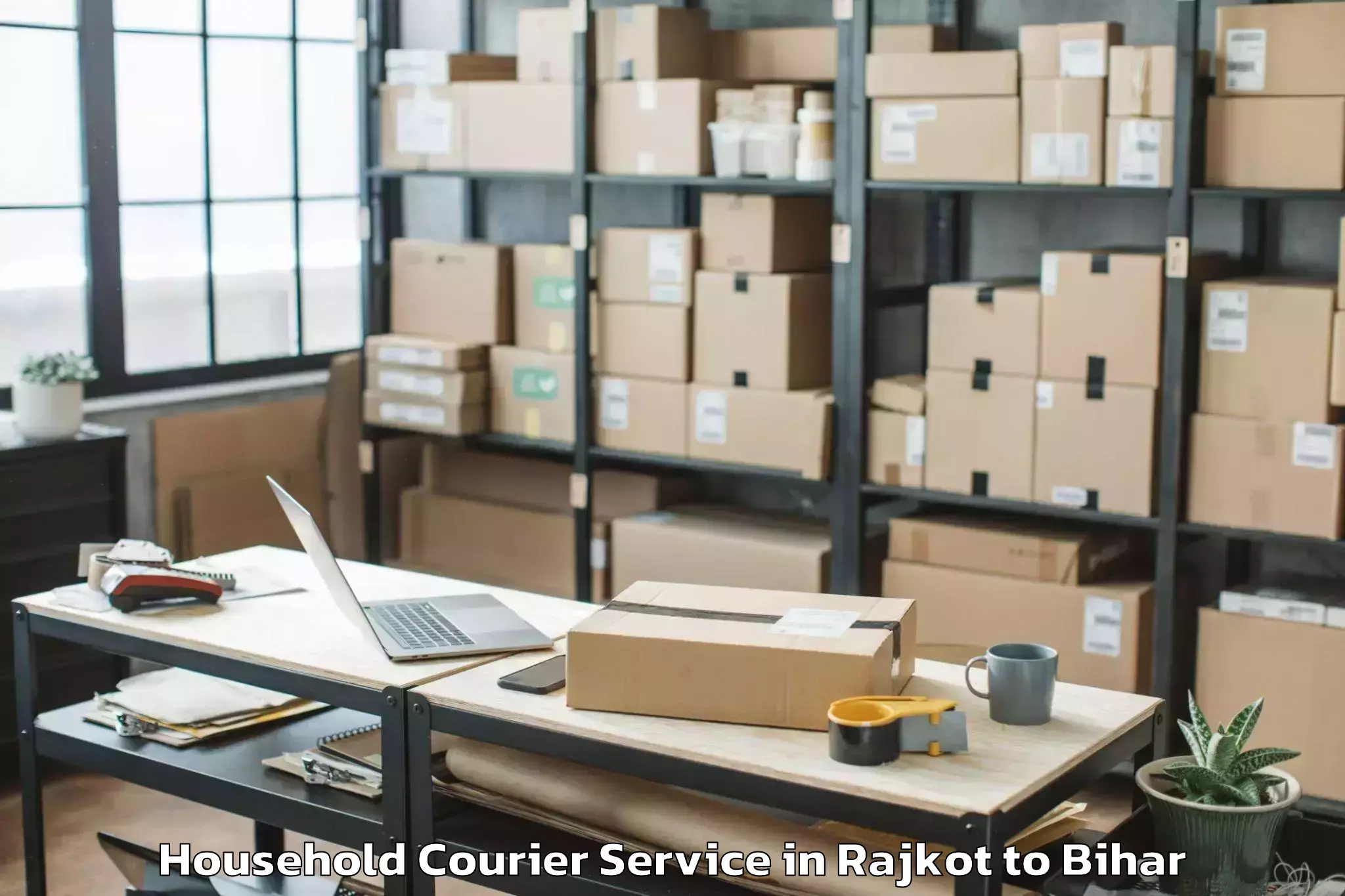 Professional Rajkot to Masrakh Household Courier